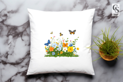Butterfly Flower Garden Scene clipart sublimation png Product Image 3