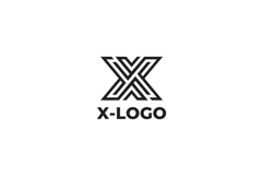 Geometric Letter X Logo Design Vector Product Image 3