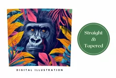 Colorful Monkey Tumbler Wrap, Gorilla Tumbler Sublimation Product Image 3