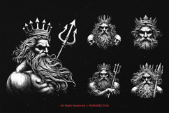 10 Bundle Dark Art King Neptune Sea Mystical Ocean Fish Product Image 5