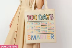 100 Days Smarter PNG, 100 Days Of School Sublimation PNG Product Image 3