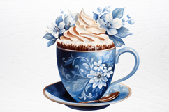 Christmas Hot Cocoa Watercolor Clipart PNG Product Image 3