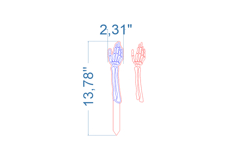 Halloween Skeleton Hand SVG laser cut file for Glowforge Product Image 3