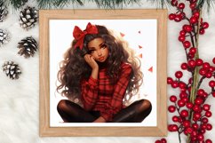 Cute Christmas Little Girl Sublimation Clipart Product Image 3