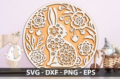 Laser Cut Bunny SVG | Laser Cut Rabbit SVG | Easter SVG Product Image 1