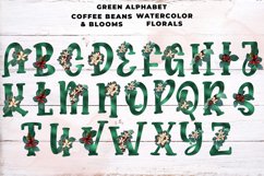 Green Coffee Floral Alphabet Product Image 3