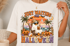 Just Waiting For Halloween Beach Ghost SVG Product Image 1