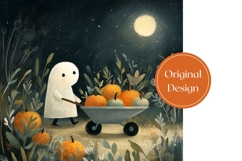 Cartoon Halloween Tumbler, Halloween Ghost Tumbler PNG Product Image 3