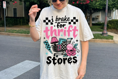Thrifting Skeleton PNG, Funny Thrift Store Lover Retro Product Image 3