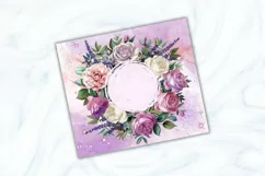 Flowers 20 Oz Tumbler Wrap Designs| Add Your Text Tumbler Product Image 3