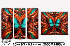 Butterfly tooled leather tumbler wrap Product Image 1