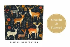 Forest Animals Tumbler Wrap, Deer Tumbler Design, Deer PNG Product Image 3
