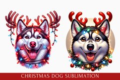 Cute Christmas Dog clipart, Dog Sublimation Product Image 1