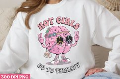 Hot girls go to therapy PNG,Groovy Mental Health PNG Product Image 1