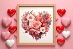 Pink Valentines Day Hearts Clipart, Valentine Hearts Clipart Product Image 3