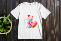 Cute Heart Dessert Characters Clipart Sublimation PNG Product Image 2