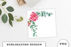 Watercolor Christmas bouquet sublimation Product Image 3