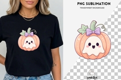 Pastel Ghost Pumpkin PNG | Cute Halloween Pumpkin Clipart Product Image 3