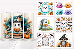 Halloween Tumbler Bundle. Cute Halloween Tumbler Sublimation Product Image 4