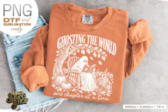 Ghost Reading Book Lover PNG, Retro Fall DTF Product Image 6