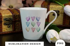 Watercolor Heart Sublimation design PNG Product Image 3