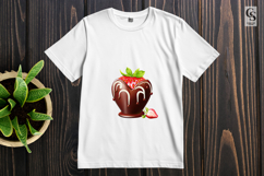 Chocolate Dipped Strawberry Sublimation Clipart PNG Product Image 3