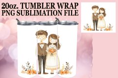 Wedding Theme Watercolor Tumbler Design: Sublimation Magic Product Image 1