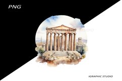 Greece summer clipart, Mediterranean Vacation Clipart Product Image 1