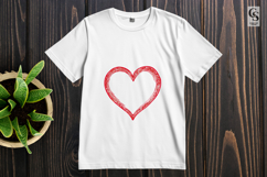 Sketchy Red Heart Outline Clipart PNG Product Image 2