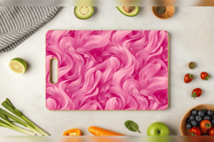 Pink Abstract Waves Cutting Boards sublimation Design Product Image 3