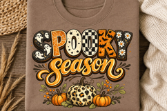 Spooky Season SVG PNG, Cute Halloween Pumpkin Typography Product Image 4