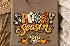 Spooky Season SVG PNG, Cute Halloween Pumpkin Typography Product Image 4
