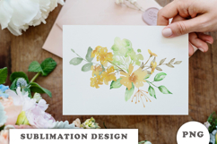 Watercolor Flowers Bouquet png Product Image 3