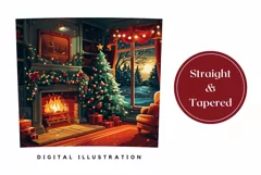Christmas Tree Tumbler Wrap, Cozy Christmas Tumbler Template Product Image 3