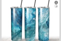 Ocean Marble 20 oz Tumbler Wrap Sublimation Product Image 1