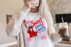 Sweet Land of Liberty Stripes PNG T-Shirt|4th of July PNG Product Image 1