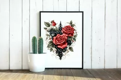 Heart Rose Flower SVG, Heart Rose Flower png Product Image 3