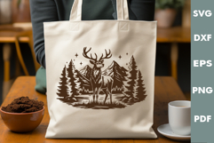 Vintage Deer Design, Cutting board laser SVG, Cricut Product Image 3