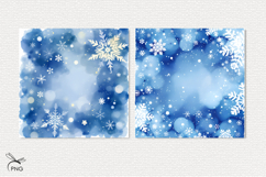 Snowflakes digital paper, Christmas background clipart Product Image 3