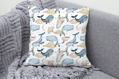 Watercolor Whale Dreams Seamless Pattern Product Image 3