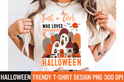 Just a Girl Who Loves Halloween Sublimation PNG Product Image 2