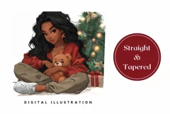Christmas Girl Tumbler Design, Christmas Tree Tumbler PNG Product Image 3