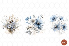 Watercolor Rustic Flowers Clipart Product Image 1