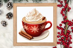Christmas Cake Clipart, Christmas Cappuccino Clipart Product Image 3