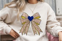 Glitter Heart Bow Clipart Bundle | 10 Valentine Ribbon Bows Product Image 3