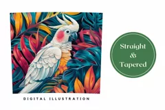 Cockatoo Tumbler Sublimation, Tropical Birds Tumbler Design Product Image 3
