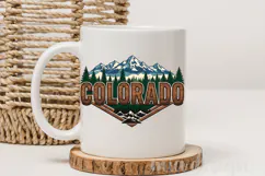 Colorado State PNG, Vintage Mountain Adventure Sublimation Product Image 3