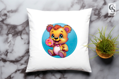 Cute Coffee and Donut Bear Clipart PNG Product Image 3