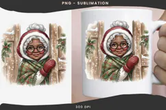 Christmas peeking character png design for T-shirts Product Image 3