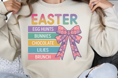 Easter Egg hunts Bunnies PNG, Coquette Easter Day Sublimatio Product Image 3
